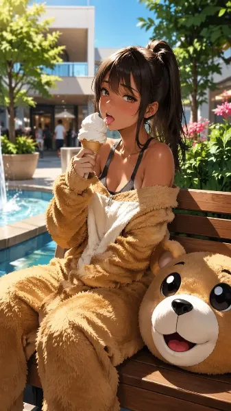 着ぐるみアルバイト(夏のショッピングモール)