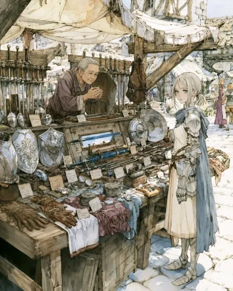 武具市の露店