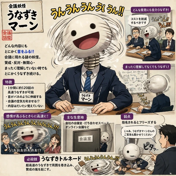 会議妖怪 うなずきマーン