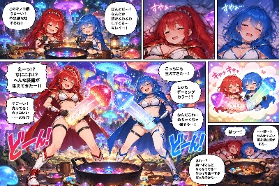 ゲーミングカラーのキノコ