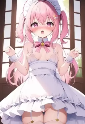 恥ずかしがりながら見せてくださるメイドさん11