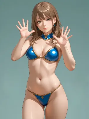青き光沢のビキニ