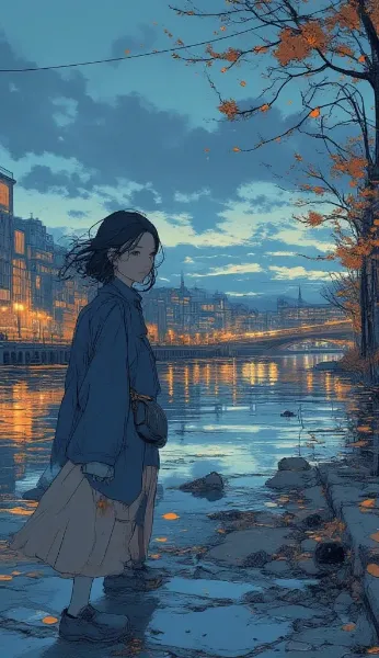 ⚓AIが描く北欧シック！ハンブルク名所×アニメ女子のクラシックコーデ3選👜