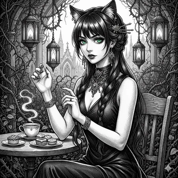 猫耳貴婦人の月夜ティータイム