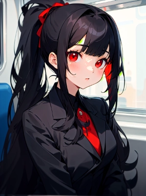 黒髪ちゃんのスーツ姿