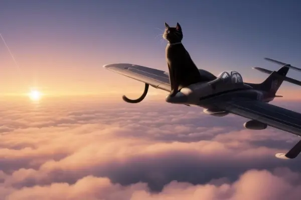 黒猫と飛行機、空を飛ぶ　おまけ