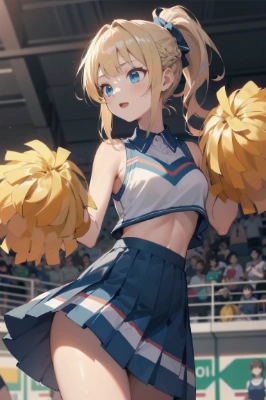 応援するチアガール