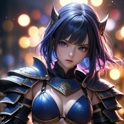 青き角の戦士の視線