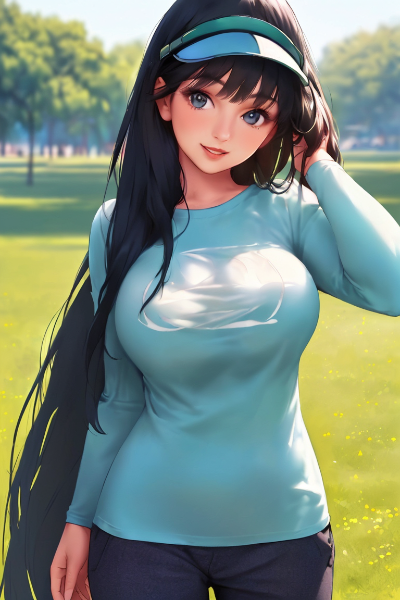 サンバイザーの彼女