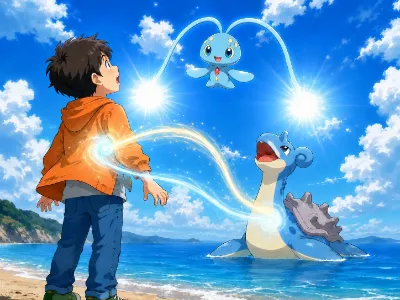 マナフィのいたずら!ラプラスと入れ替わり