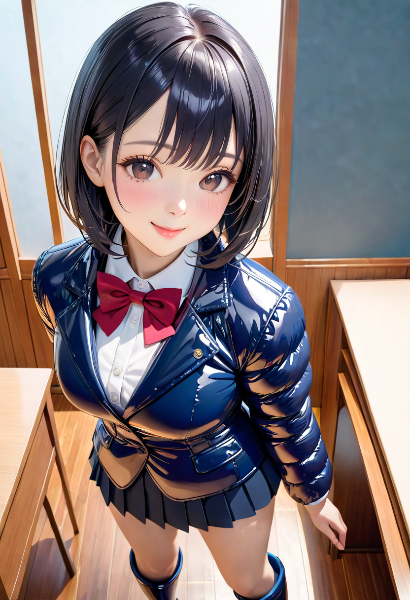 エナメルダウンなブレザー♡