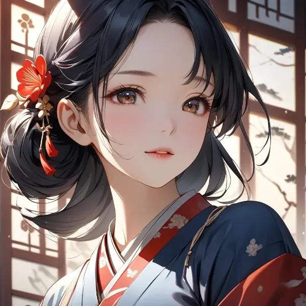 朝陽に輝く花の少女