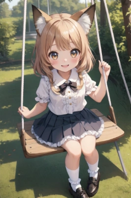 ブランコと狐