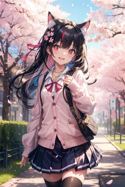 ネコミミ少女 x 桜