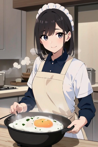 朝ごはんできました