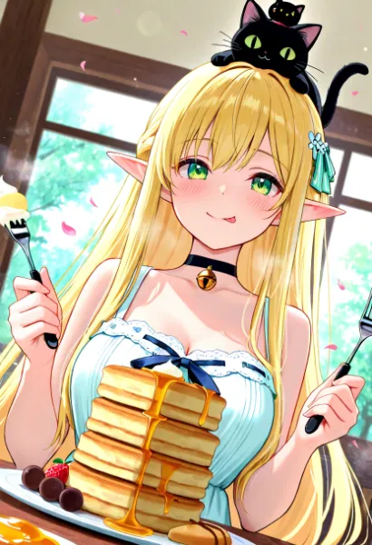 デカ盛りパンケーキ