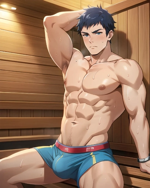 有名なサウナにて