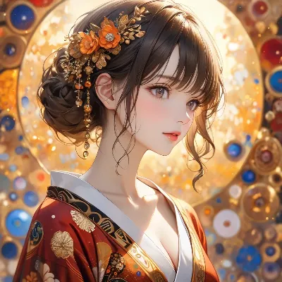 黄金の光に包まれた少女