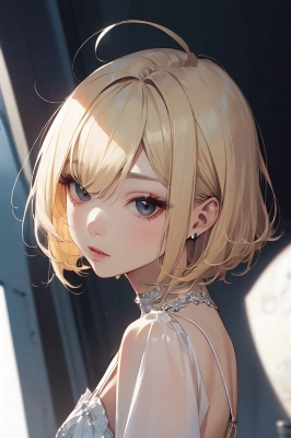 金髪ボブ子