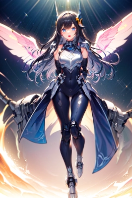 メカ少女　黒髪