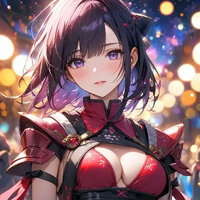 光に輝く紫の瞳の少女