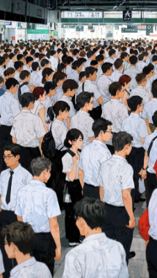 通勤ラッシュのサムネイル