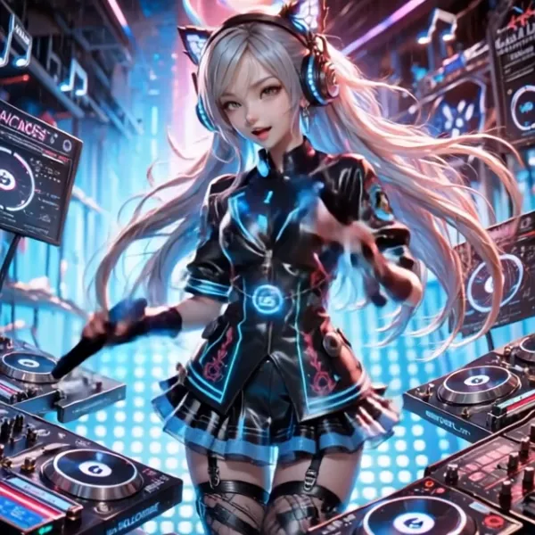 動画・サイバーパンクDJ