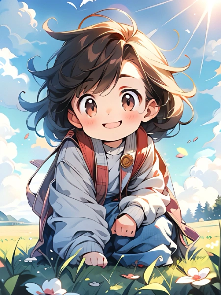 春の草原をイメージ