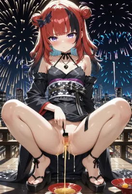 [動画]花火といっしょにする　もしゅちゃん