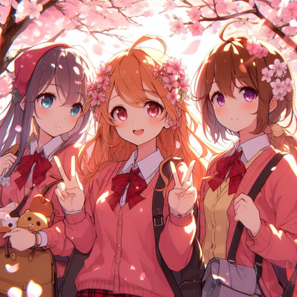 アホ毛の女の子達★(2枚)