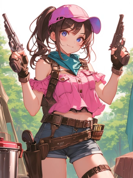 No.1142 ピンクの二丁拳銃ガール✕キャンプ女子