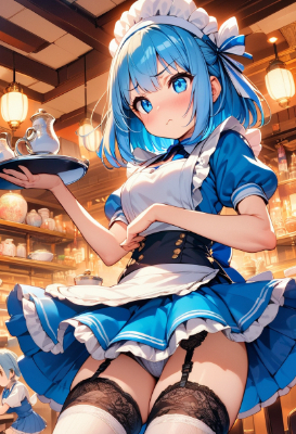 怒ってる青髪さん