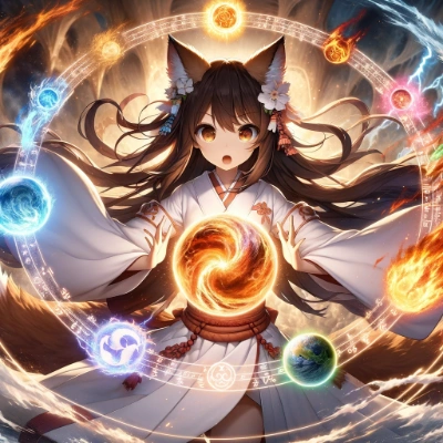 魔法の制御練習中