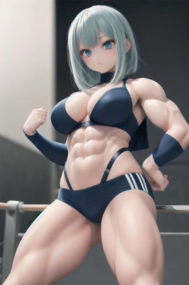 sayan muscle girl
