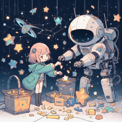 星の欠片を集める少女