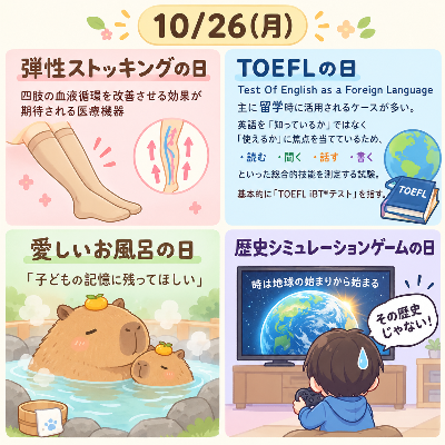 10/26 何の日４つ