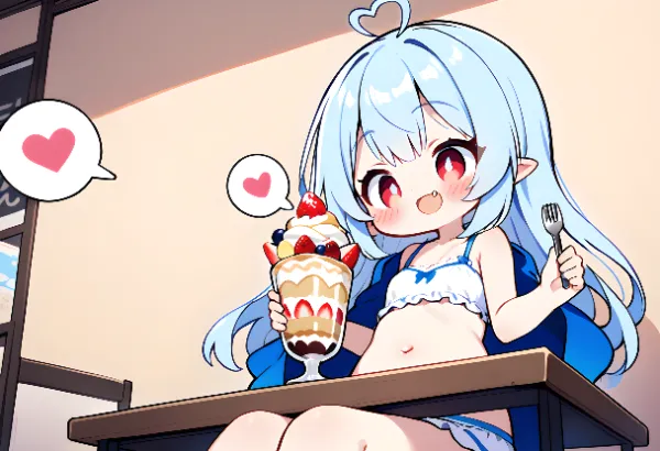 ミリシラ様の休日「カフェのパフェ＆占い器」