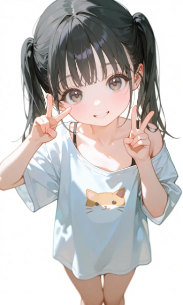 髪型チャレンジする少女