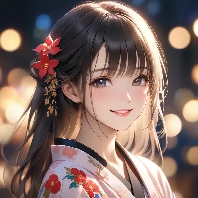 夜祭りの優しい微笑み