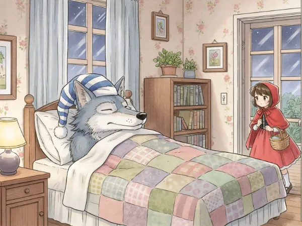 眠る狼と赤ずきんの訪問
