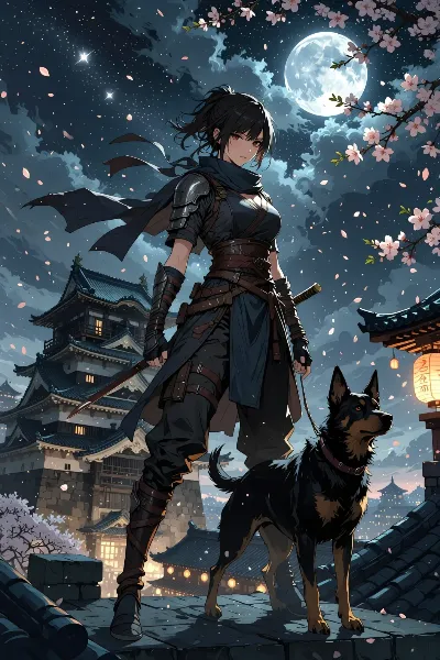 月下の剣士と忠犬の守護