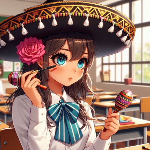 今マスカラ付けてますから