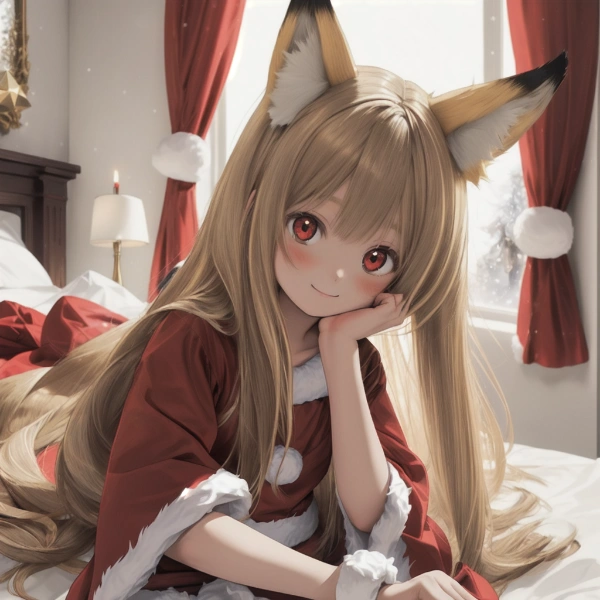 クリスマス狐耳少女