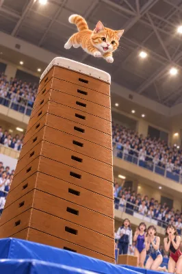 跳ぶ子猫