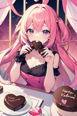 チョコを食べまくる