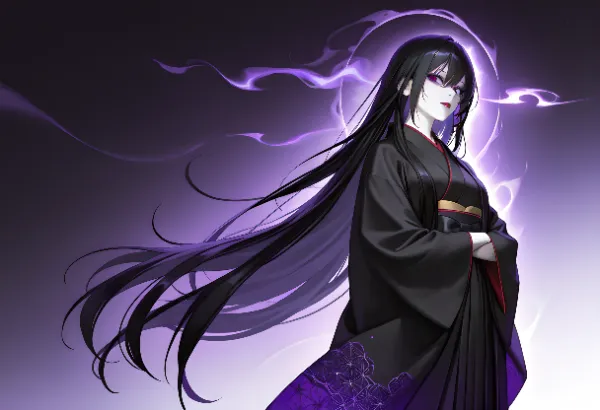 紫の霧に包まれた闇の巫女