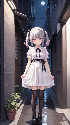 銀髪ツインテール