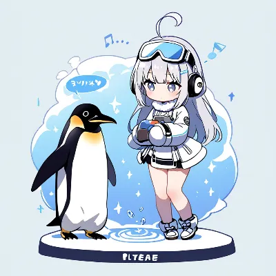 雪原でペンギンと音楽ゲーム