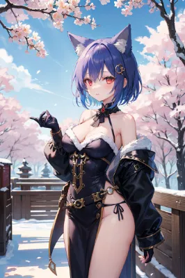 桃の花と妖狐さま