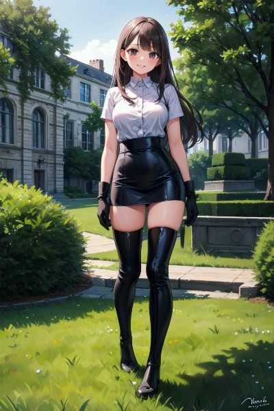 ラバーブーツ女子大生 (モデル：hotarubreedTypeC)